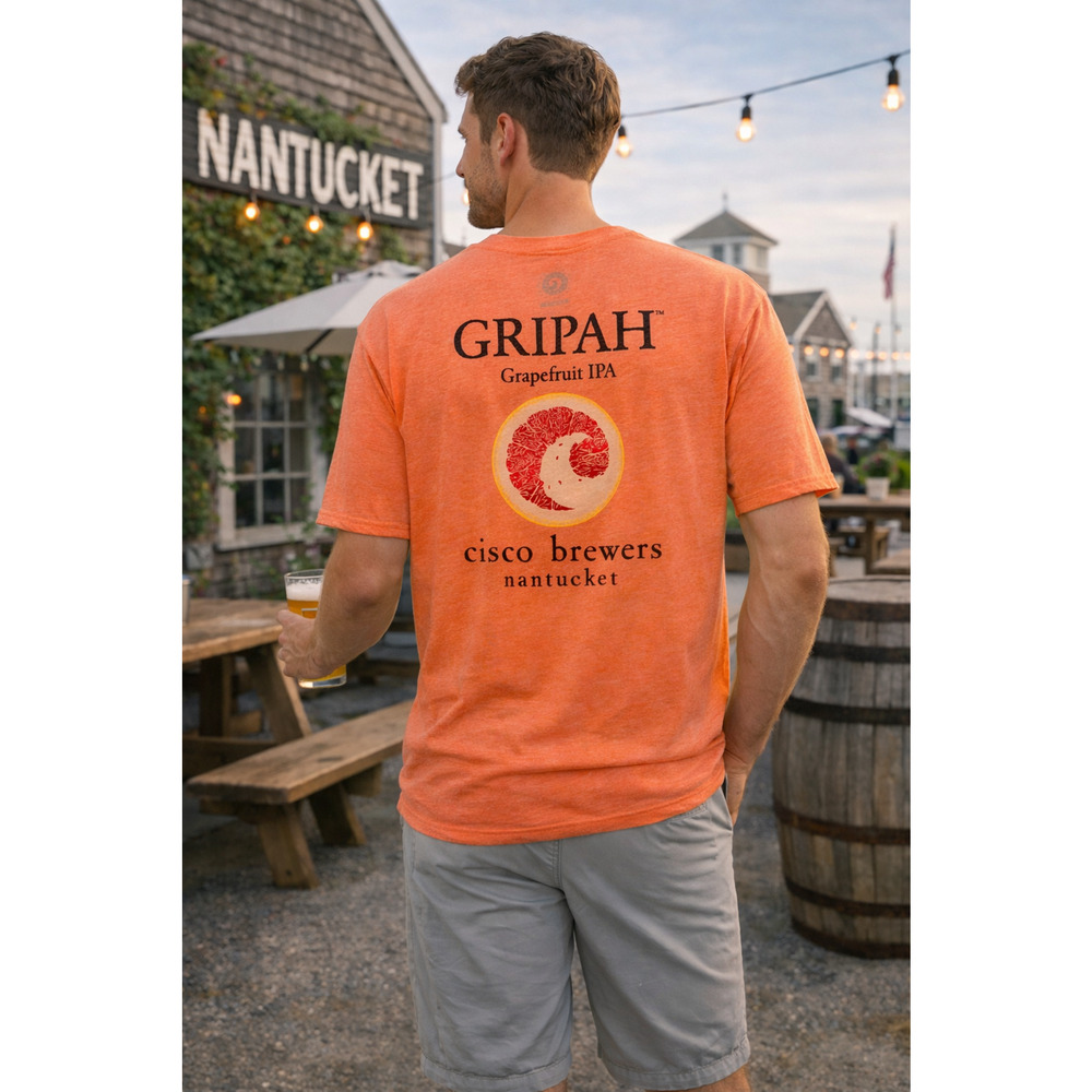 Cisco Brewers Nantucket GRIPAH Grapefruit IPA T-Shirt Mens Brewery Tee Size L